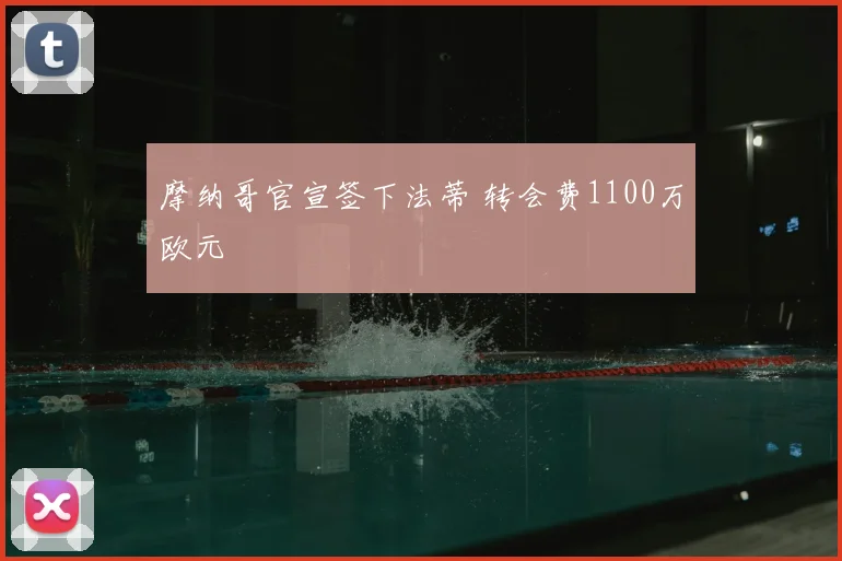 摩纳哥官宣签下法蒂 转会费1100万欧元